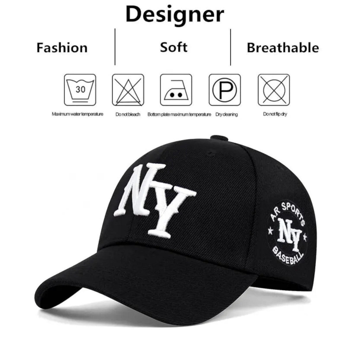 New York Vintage Basecap mit Retro-Stickerei