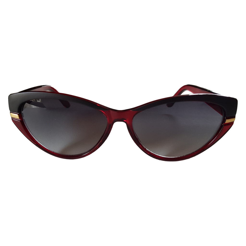 Cat-Eye-Sonnenbrille Matt-Schwarz und Braun