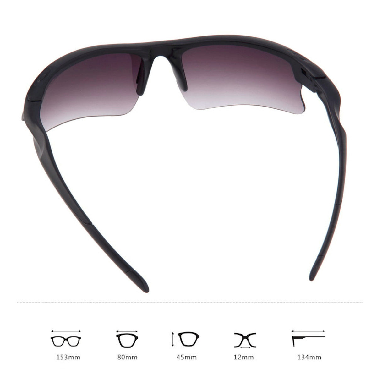 Schwarze Sport-Sonnenbrille X3 für Rennrad