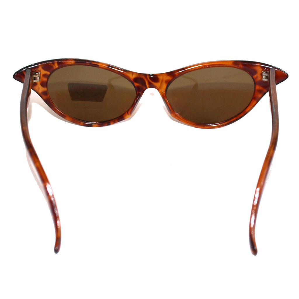 Braun getigerte Cat-Eye-Sonnenbrille