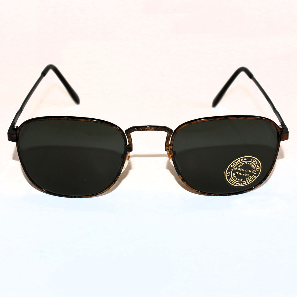 Schwarz-kupferne Vintage-Retro-Sonnenbrille Unisex