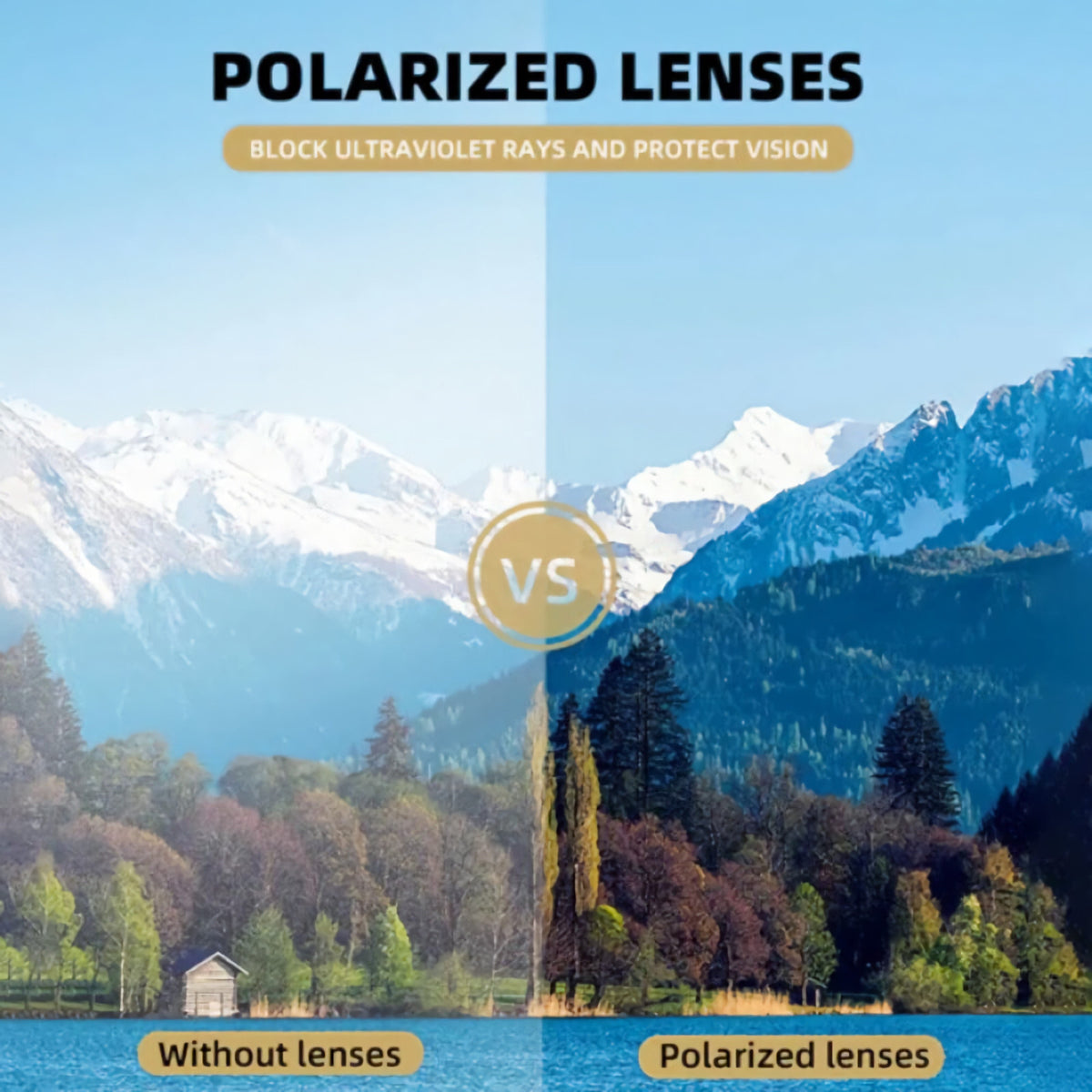 Schwarz-blaue polarisierte Sonnenbrille
