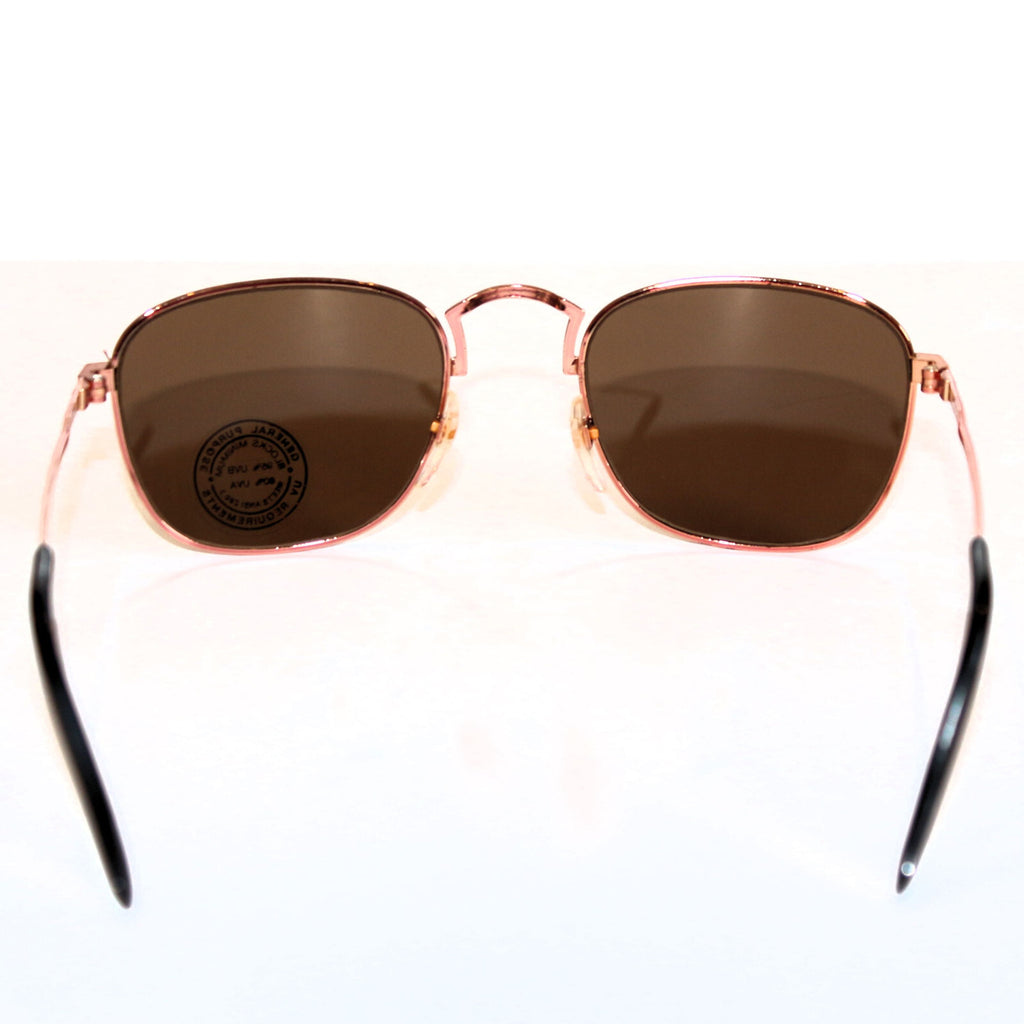 Kupfer-schwarze Vintage-Retro-Sonnenbrille Unisex