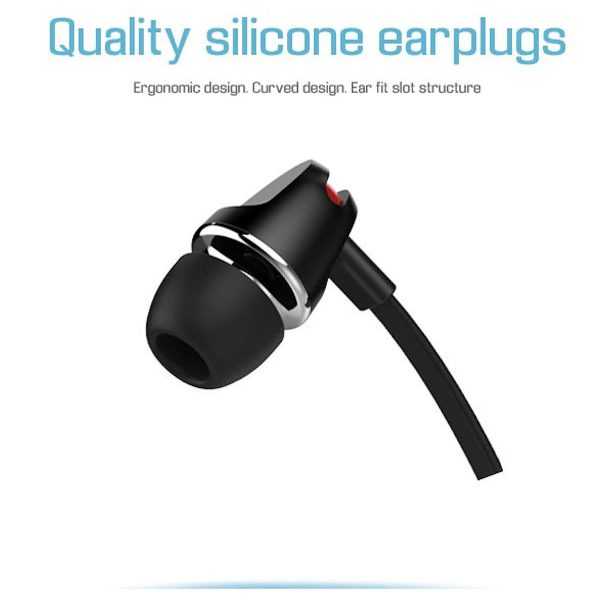Schwarzes Langsdom JV23 In-Ear-Headset