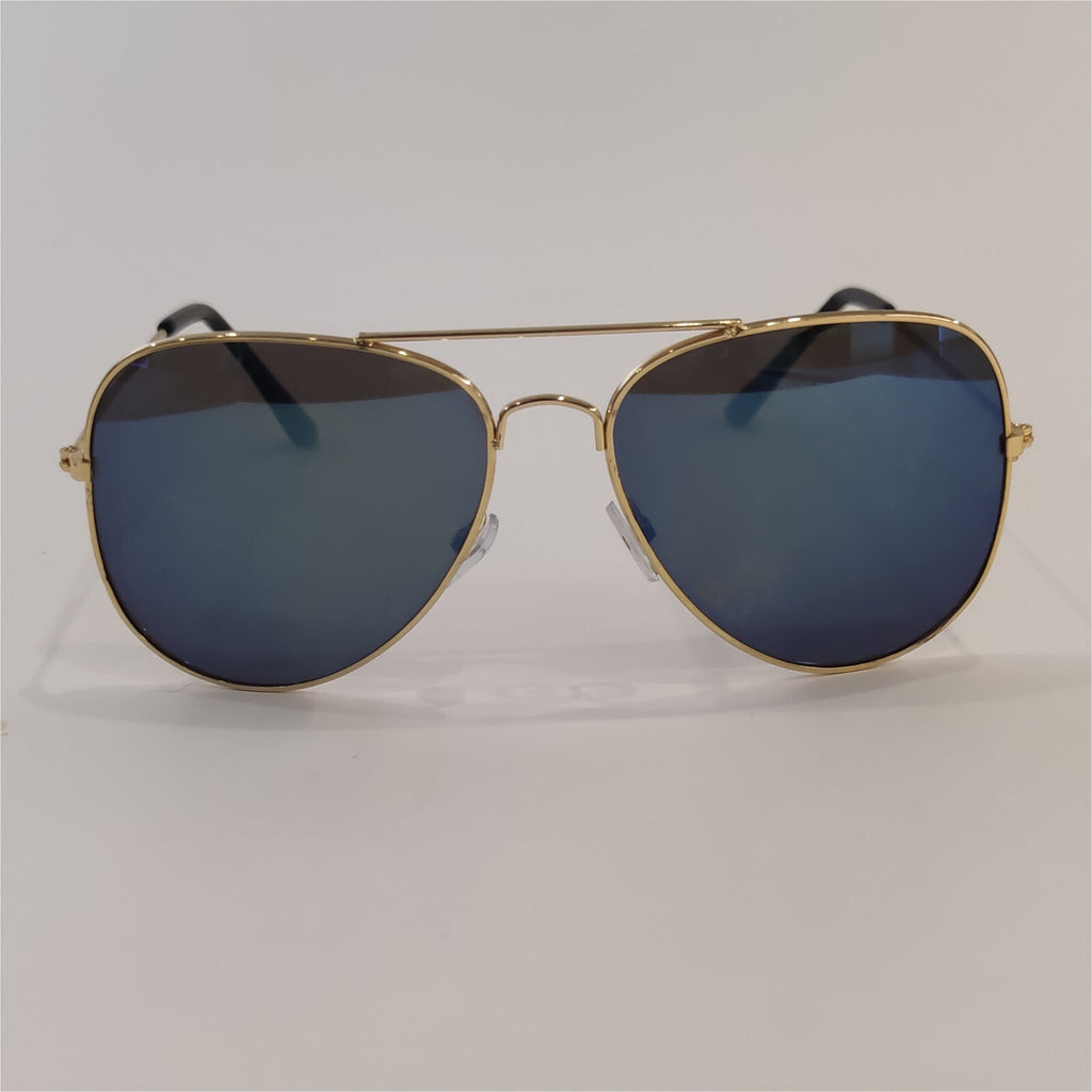 Gold-blaue Piloten-Sonnenbrille