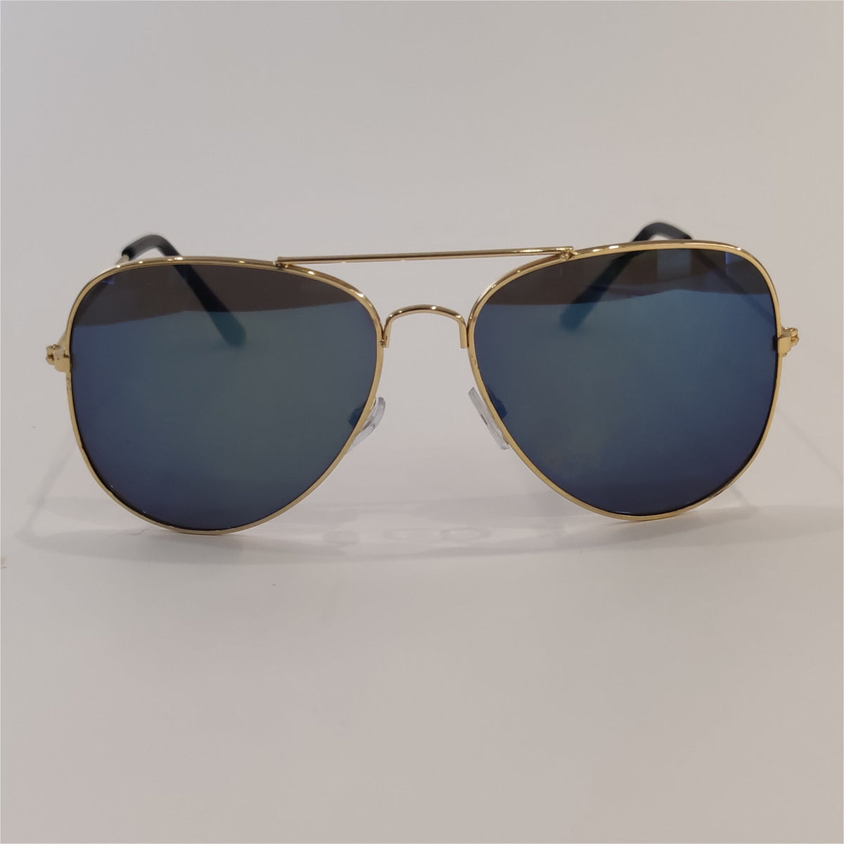 Gold-blaue Piloten-Sonnenbrille