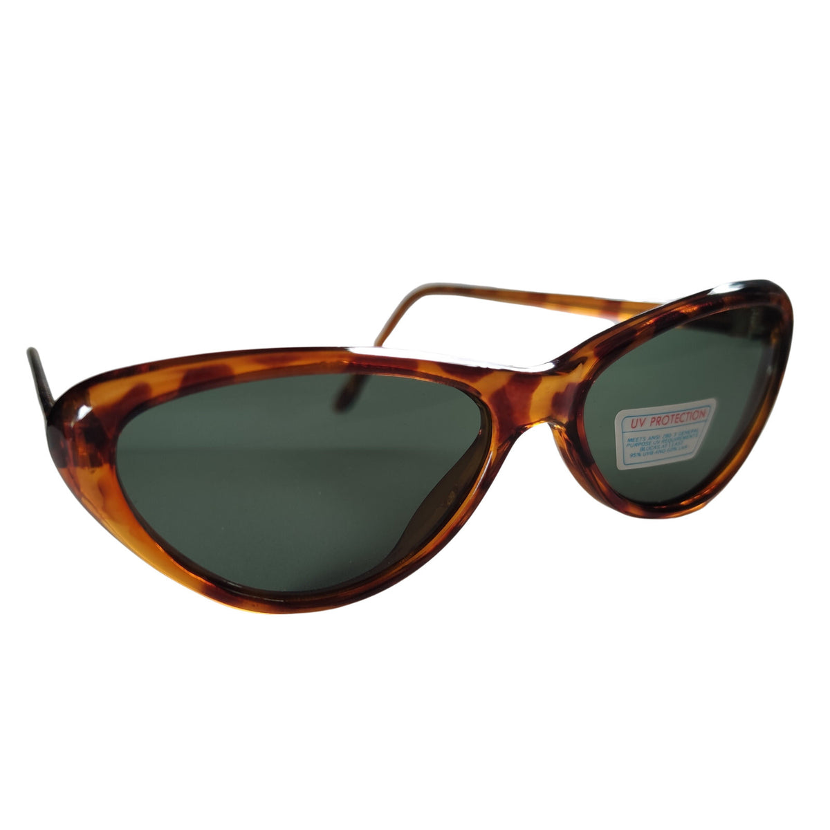 Braune Cat-Eye-Sonnenbrille mit grauen Gläsern