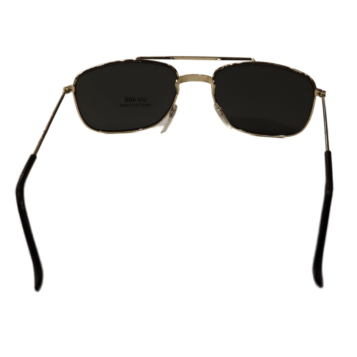 Gold-schwarze Piloten-Sonnenbrille im Porsche-Stil