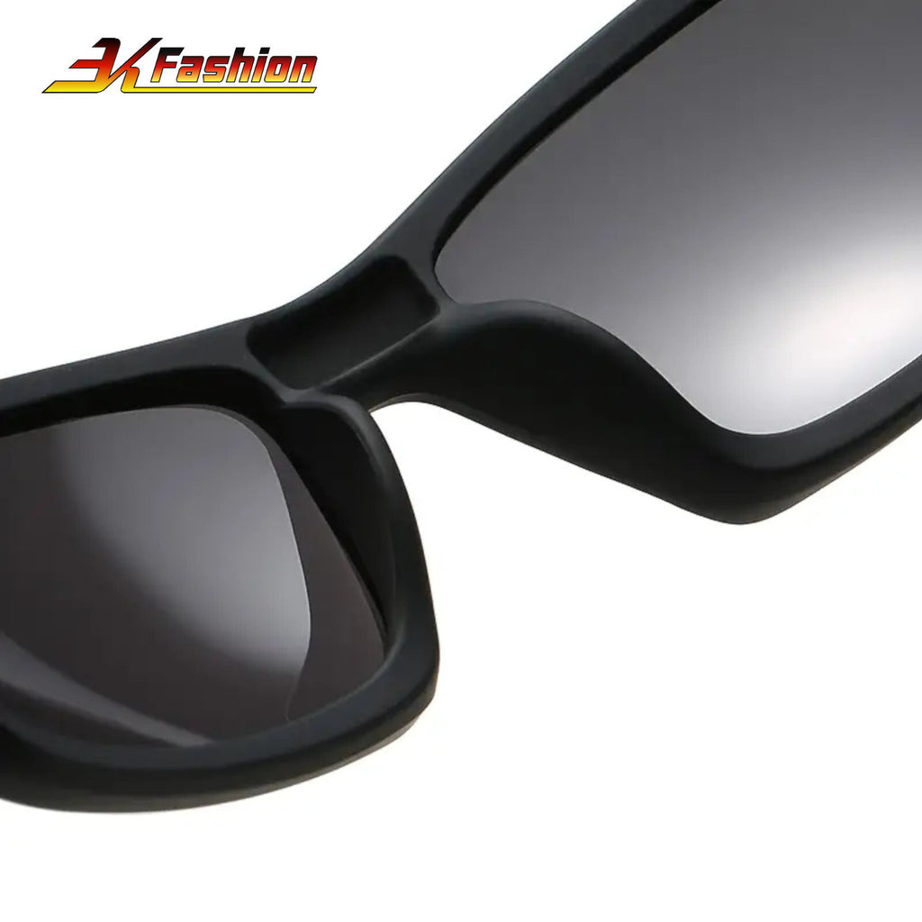 Schwarz-rot-orange Biker-Sonnenbrille aus TR90