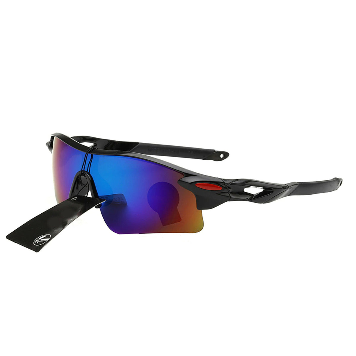 Schwarze polarisierte Sport-Sonnenbrille X1 verspiegelt