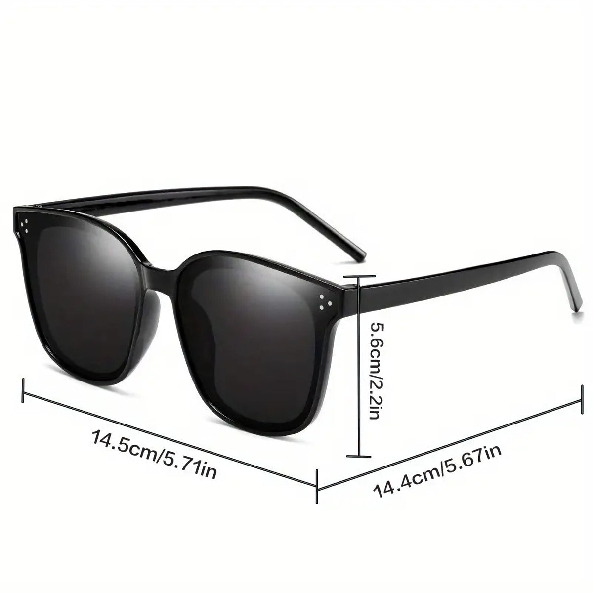 Schwarz-goldene Oversized Designer-Sonnenbrille mit goldenen Applikationen
