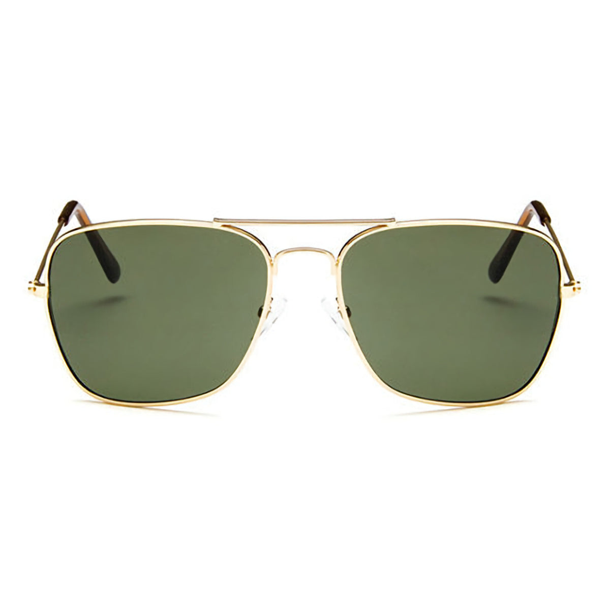 Gold-grüne Piloten-Sonnenbrille