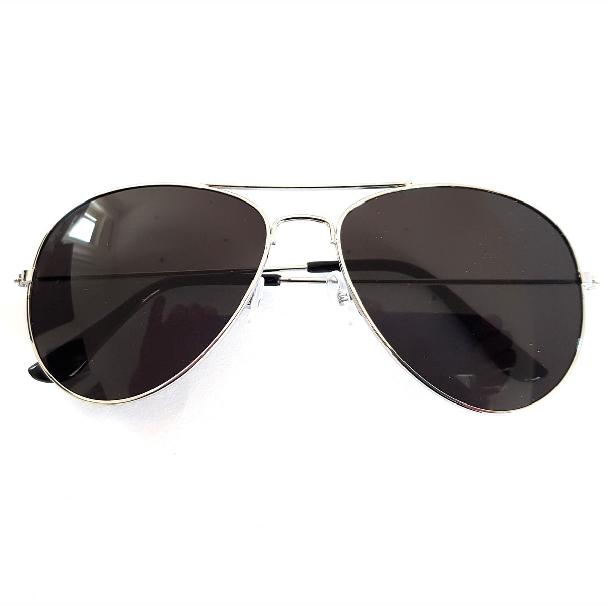 Silber-dunkelgraue Piloten-Sonnenbrille