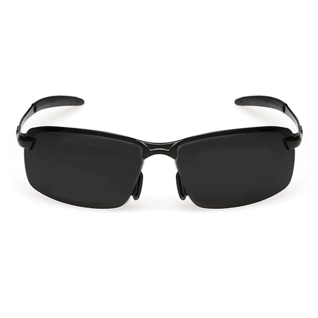 Schwarze Matrix-Sonnenbrille mit polarisierten Gläsern