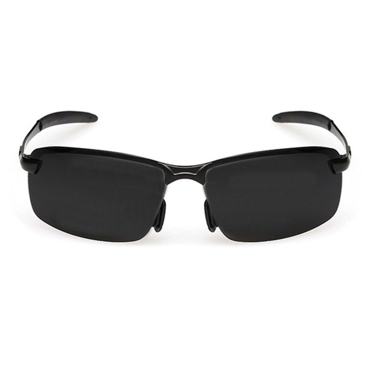 Schwarze Matrix-Sonnenbrille mit polarisierten Gläsern