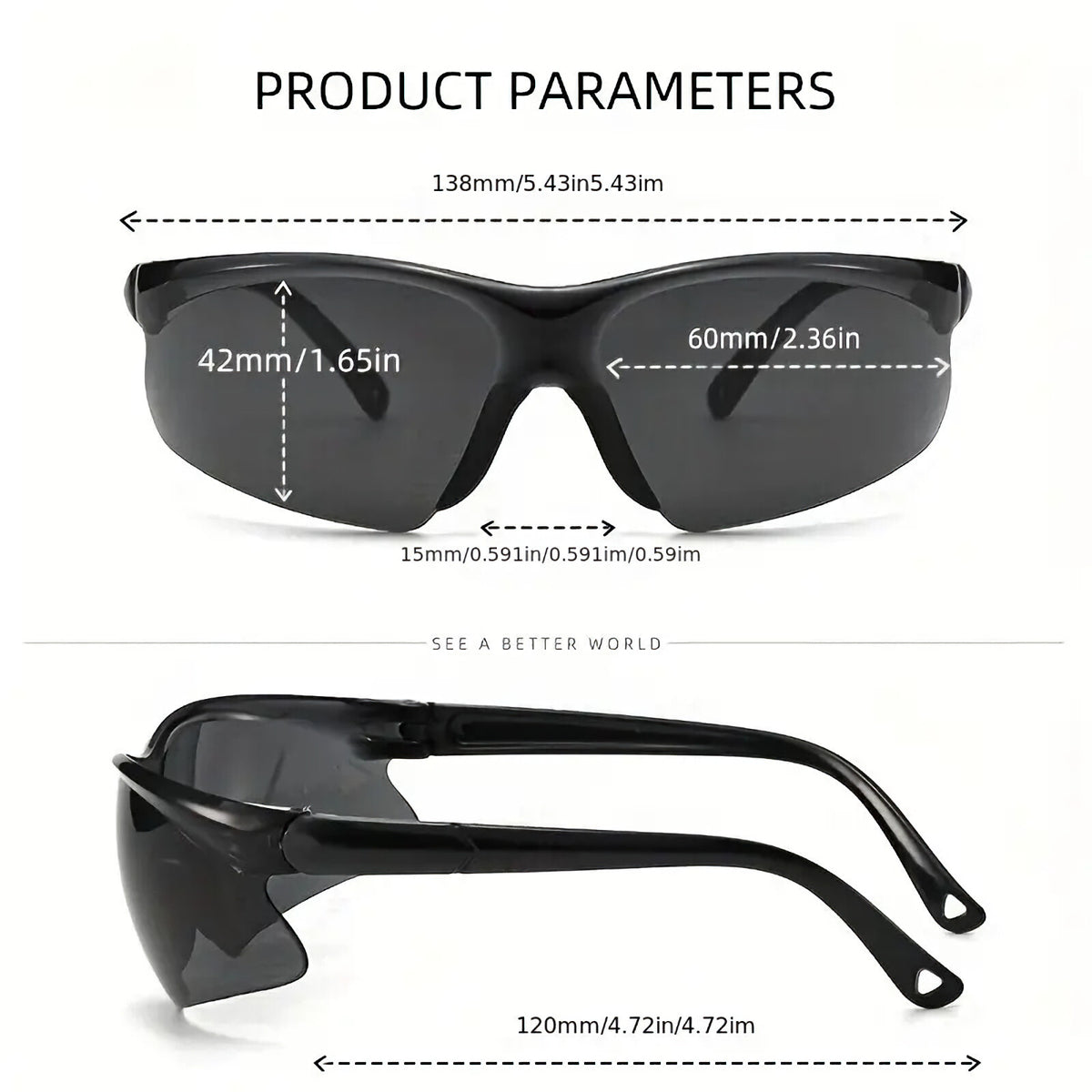 Glänzend schwarze Retro-Partybrille