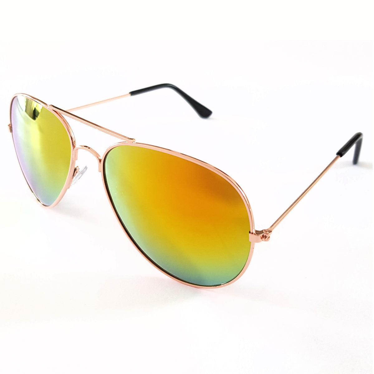 Kupfer-goldene verspiegelte Piloten-Sonnenbrille
