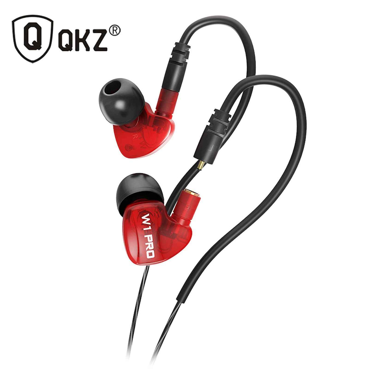 Super Bass High-End In Ear Kopfhörer QKZ W1 Rot Ohrhörer austauschbare Kabel