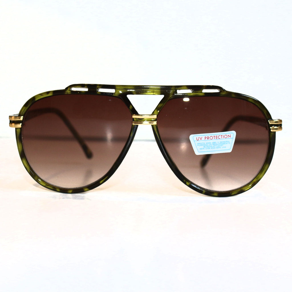Grün-schwarz getigerte Damen-Sonnenbrille