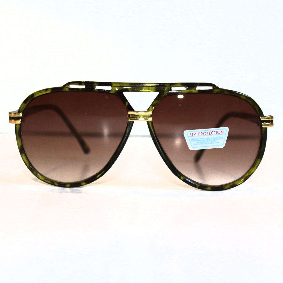 Grün-schwarz getigerte Damen-Sonnenbrille
