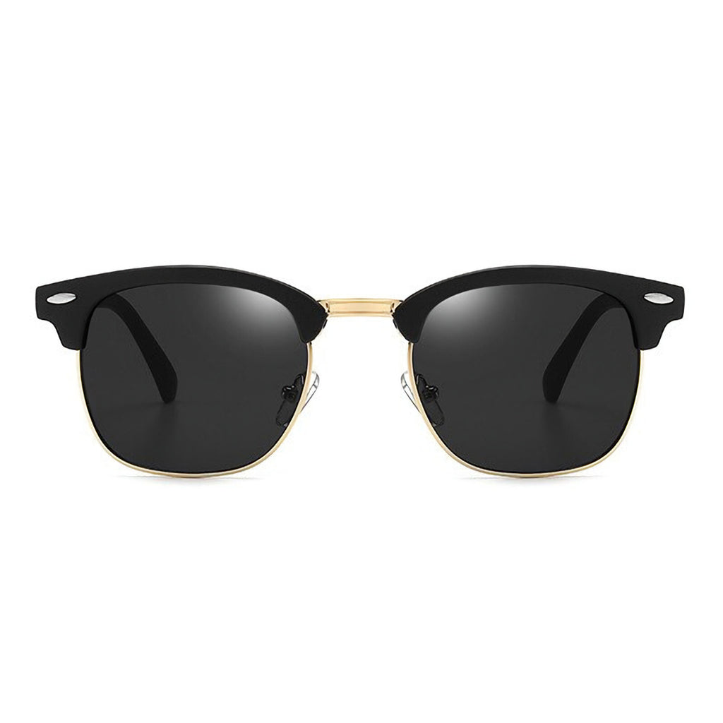 Schwarz-goldene Vintage Sonnenbrille