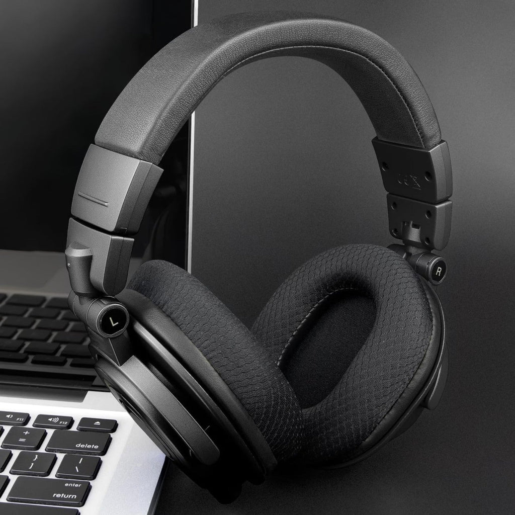 Ersatz Ohrpolster Audio Technica ATH M50X M40X M30X M20X MSR7 SX1 schwarz Mesh