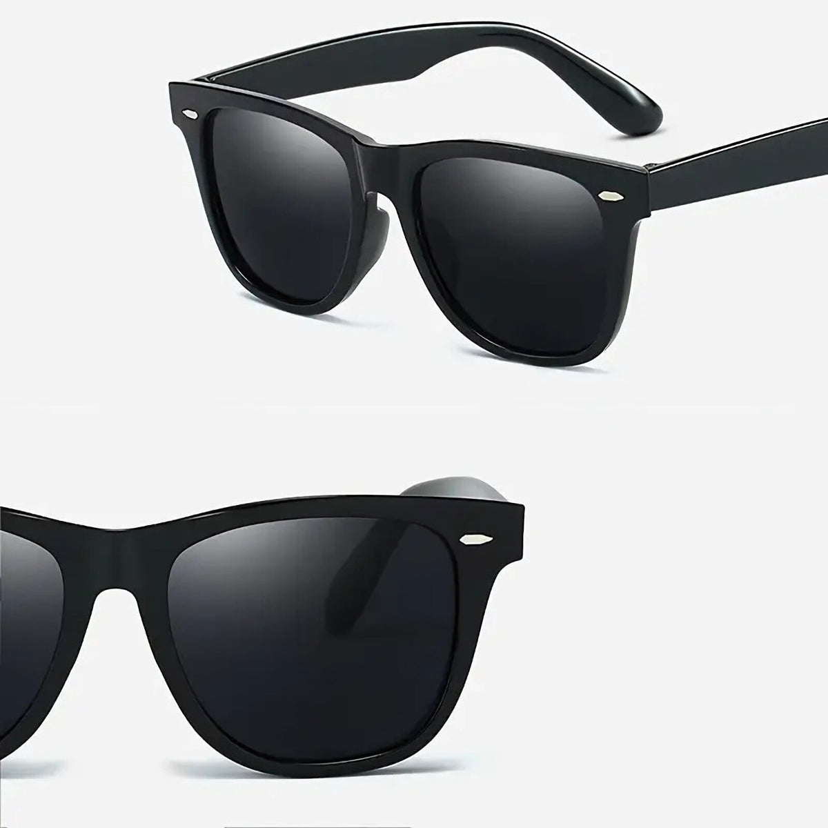 Glänzend schwarze Retro-Partybrille