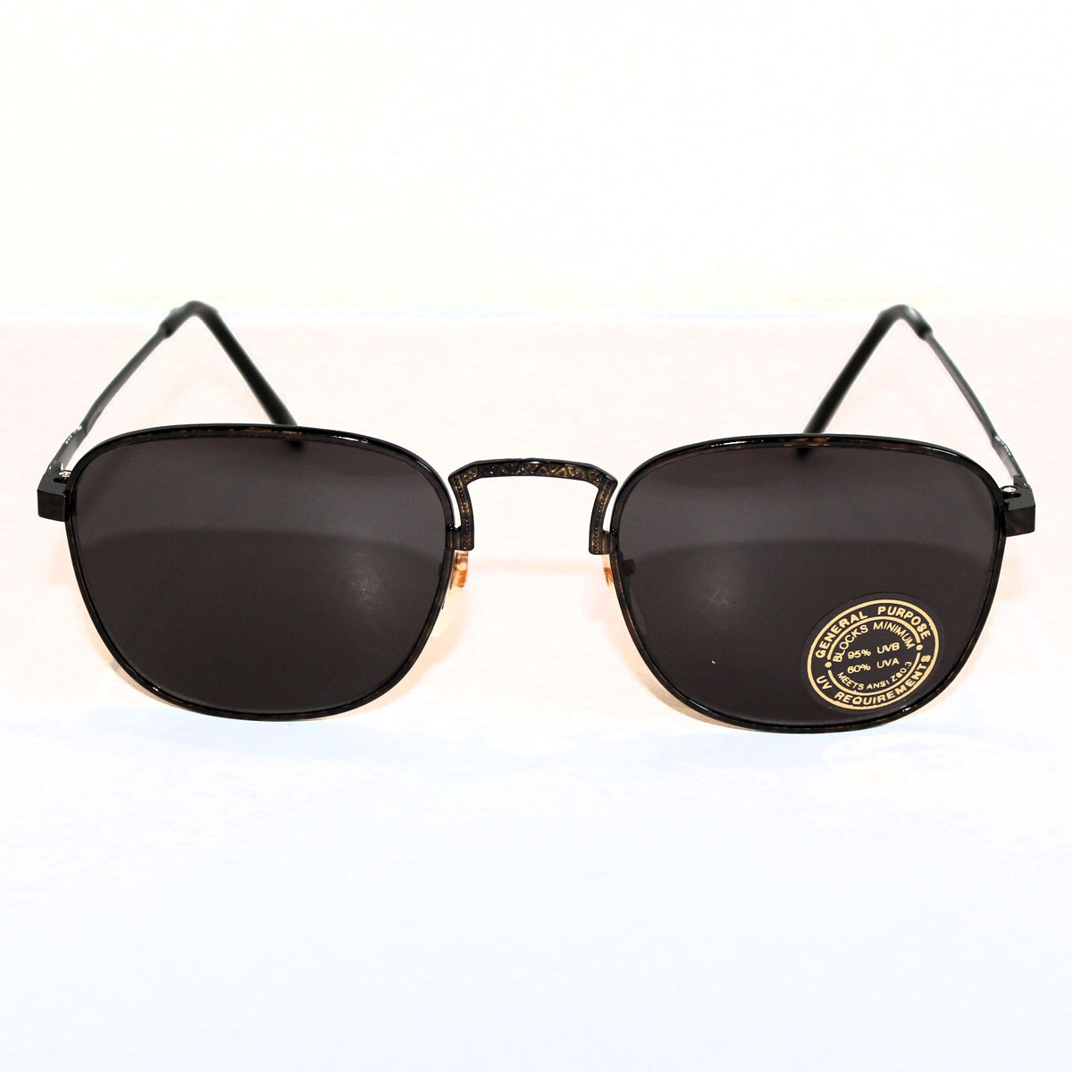 Schwarz-goldene Vintage-Retro-Sonnenbrille Unisex