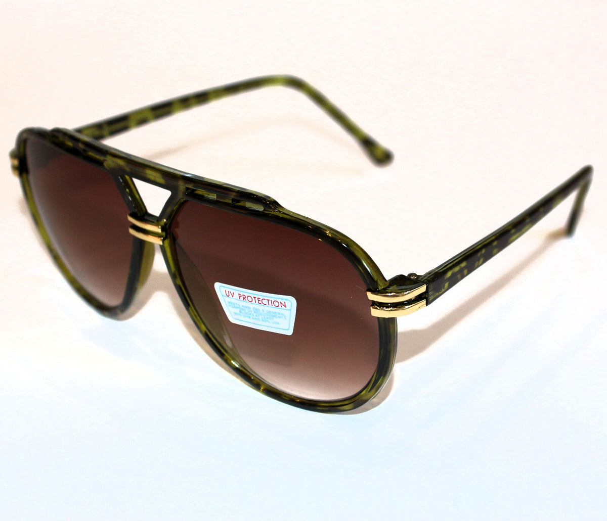 Grün-schwarz getigerte Damen-Sonnenbrille