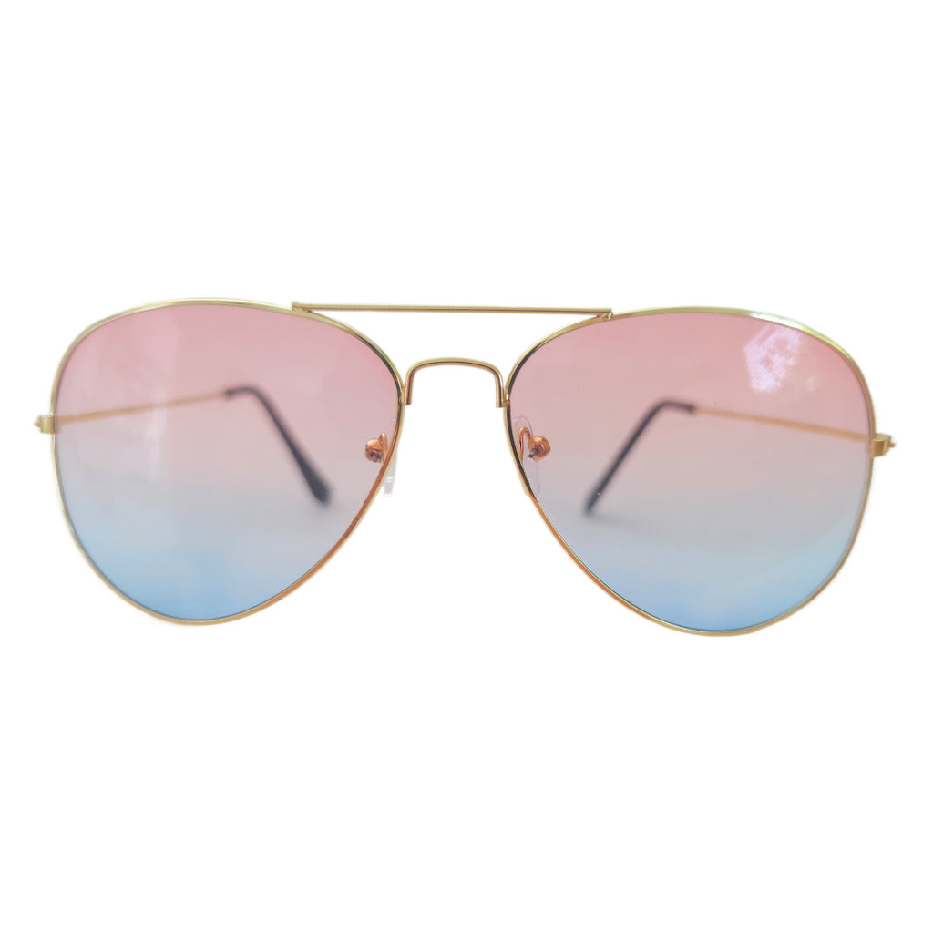 Rot-blaue Fashion Piloten-Sonnenbrille
