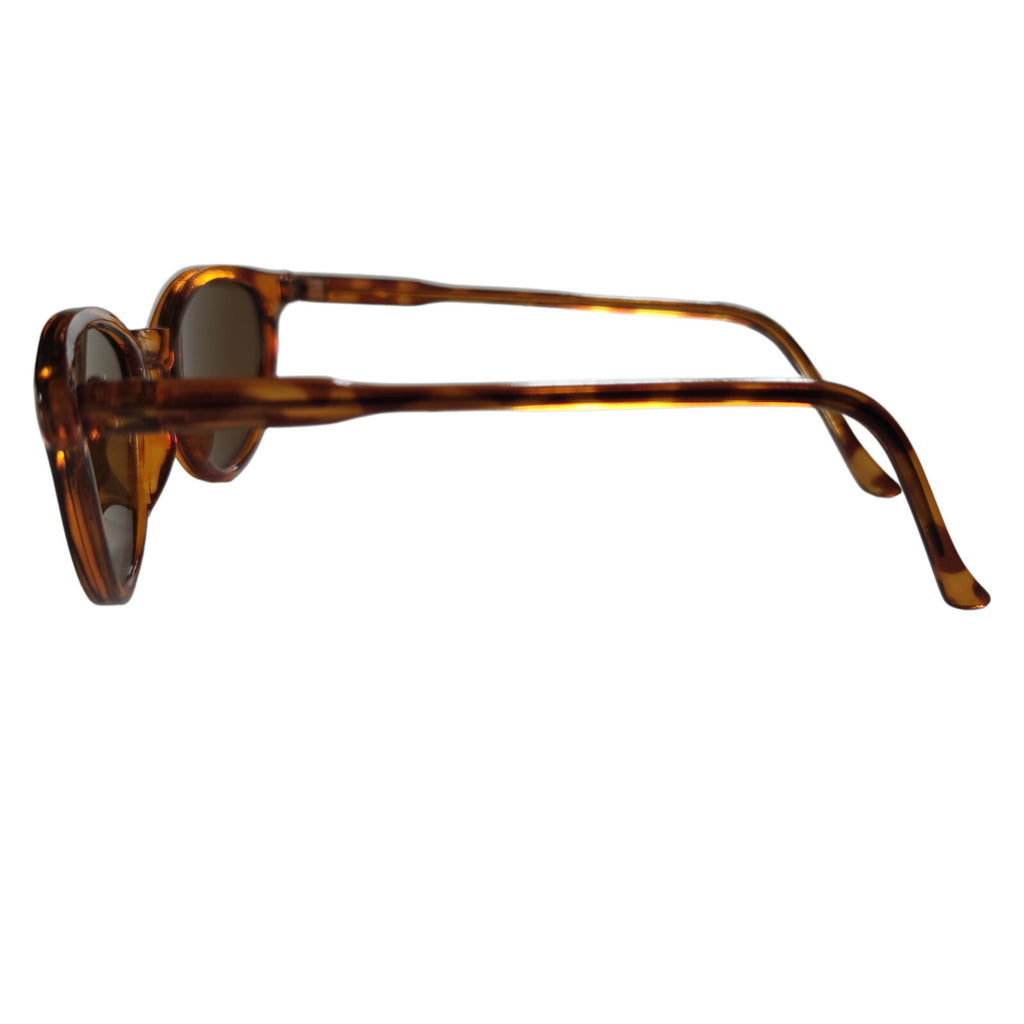 Braune Cat-Eye-Sonnenbrille mit braunen Gläsern