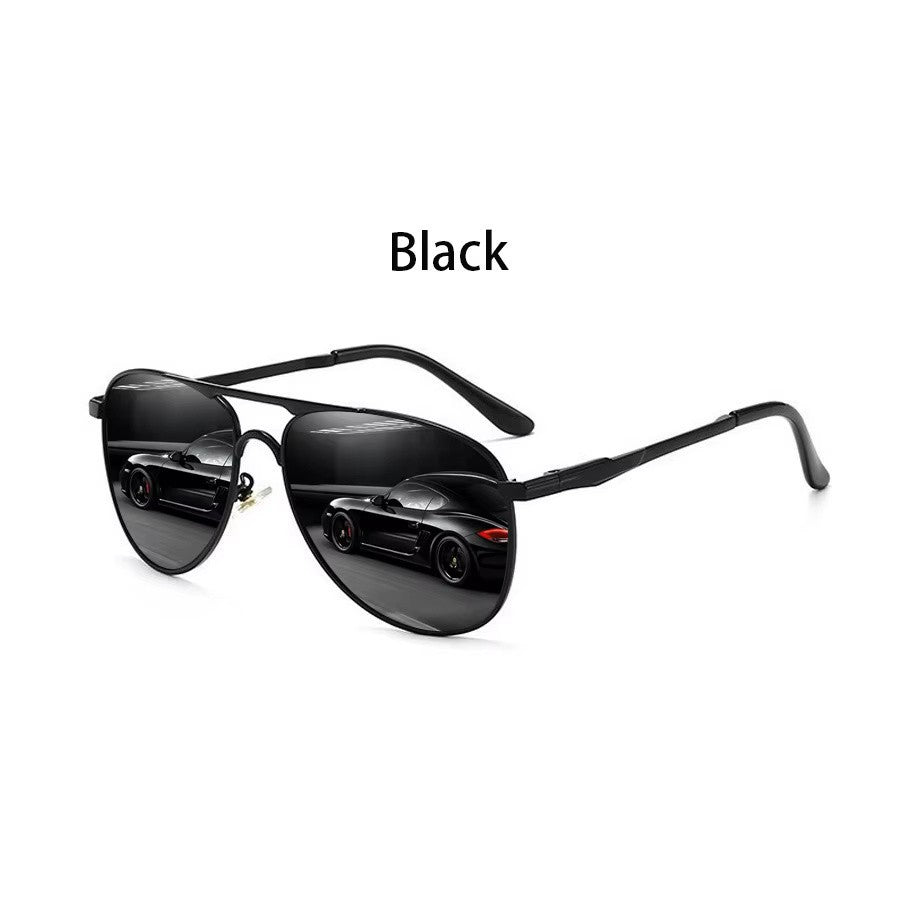 Schwarz-goldene Piloten-Sonnenbrille