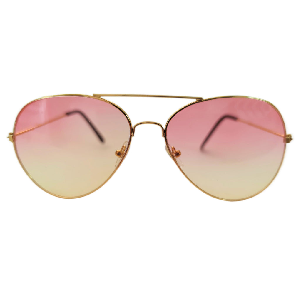 Rot-gelbe Fashion Piloten-Sonnenbrille