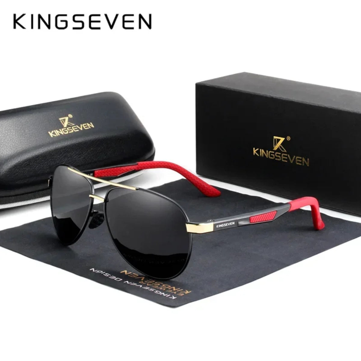 Sonnenbrille Kingseven 7720 GG Premium Pilotenbrille Männer Polarisiert UV400 HD