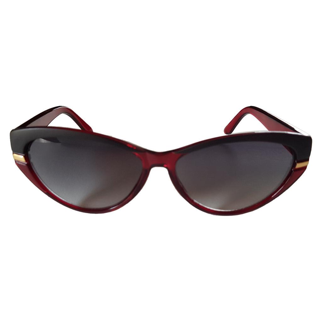 Cat-Eye-Sonnenbrille Matt-Schwarz und Braun