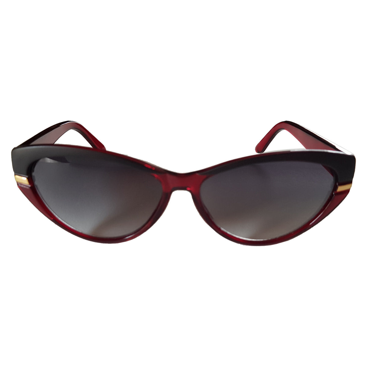 Cat-Eye-Sonnenbrille Matt-Schwarz und Braun