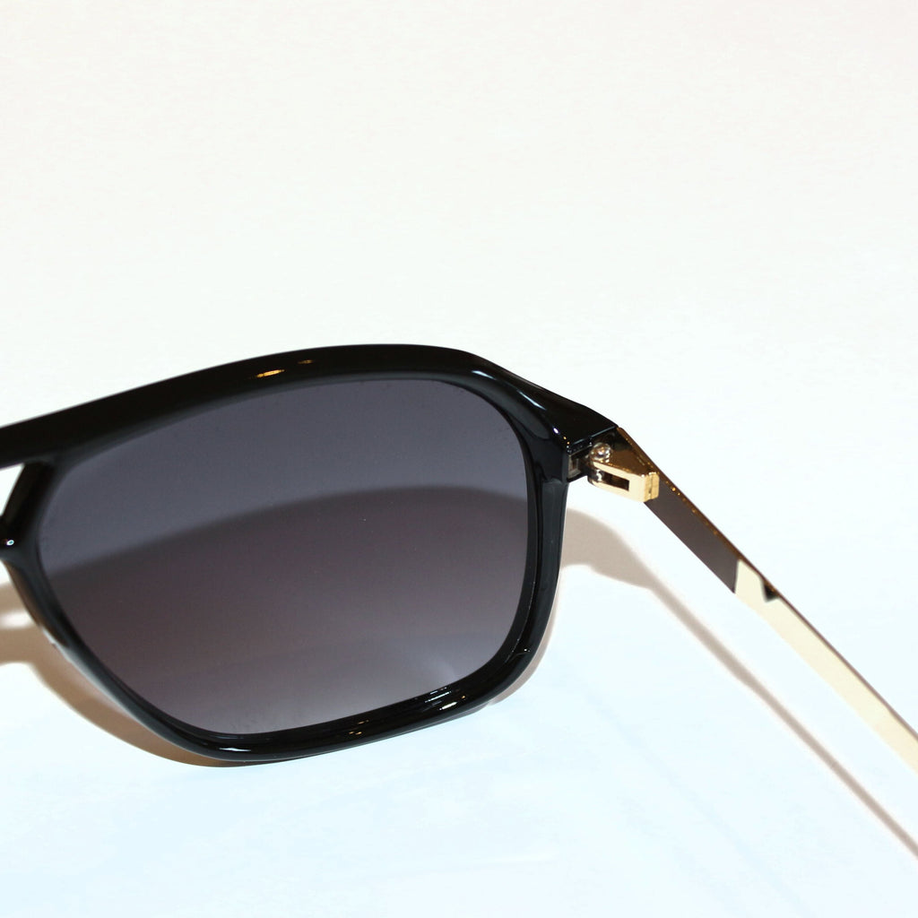 Schwarze Designer Unisex-Sonnenbrille