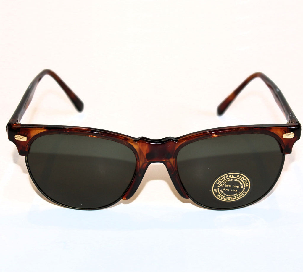 Braune Vintage-Retro-Sonnenbrille im Unisex-Design