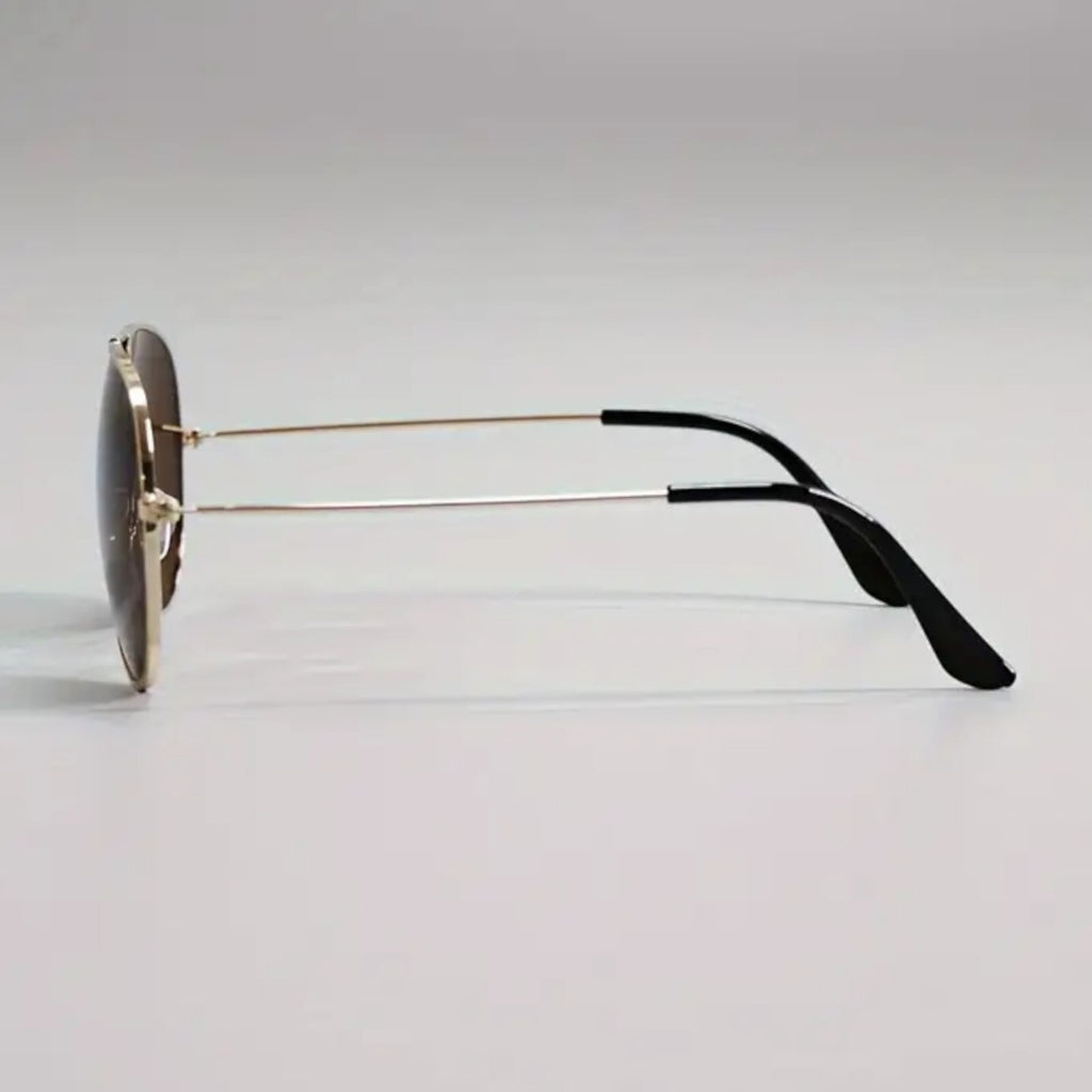 Gold-braune Piloten-Sonnenbrille