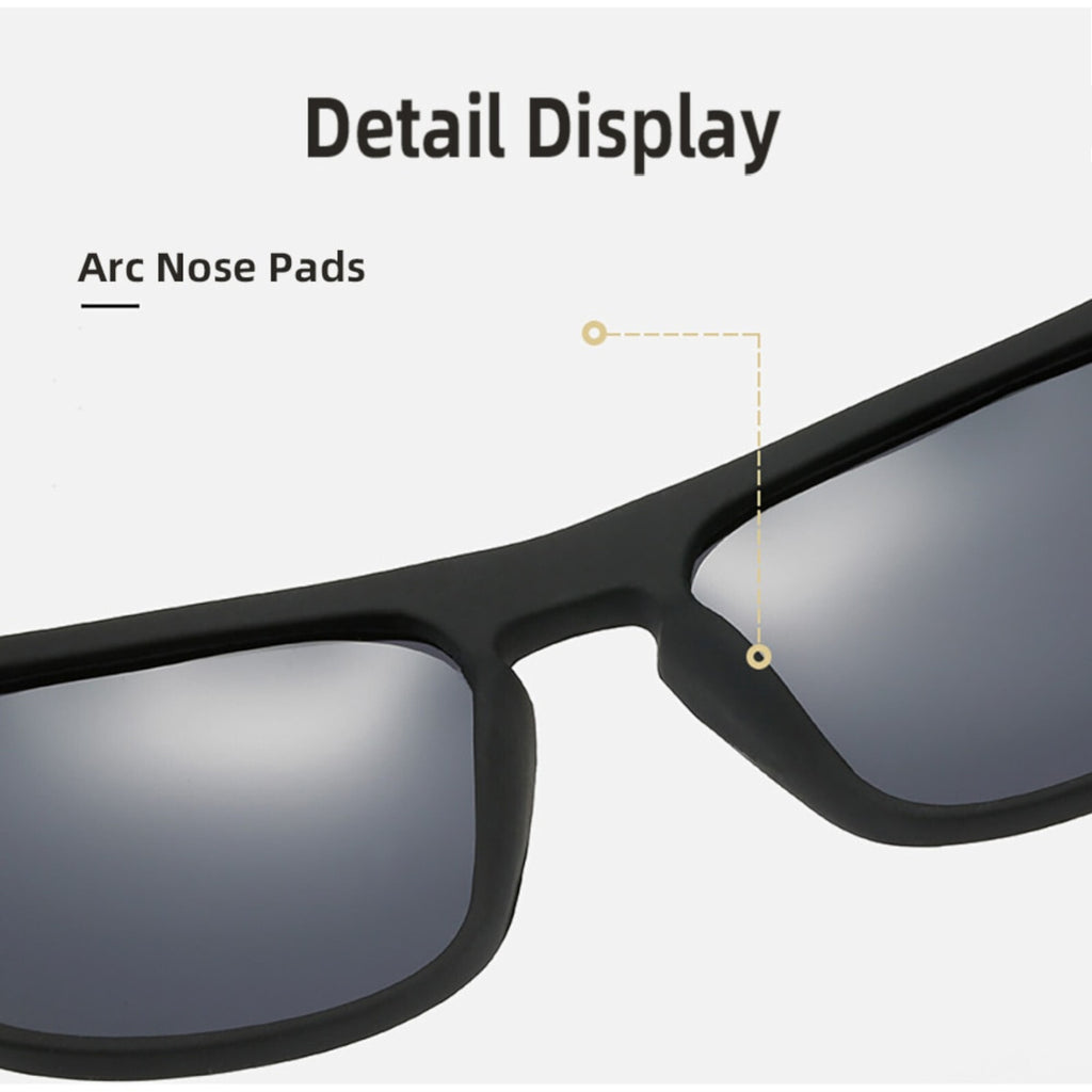 Schwarz-grüne polarisierte Sonnenbrille verspiegelt