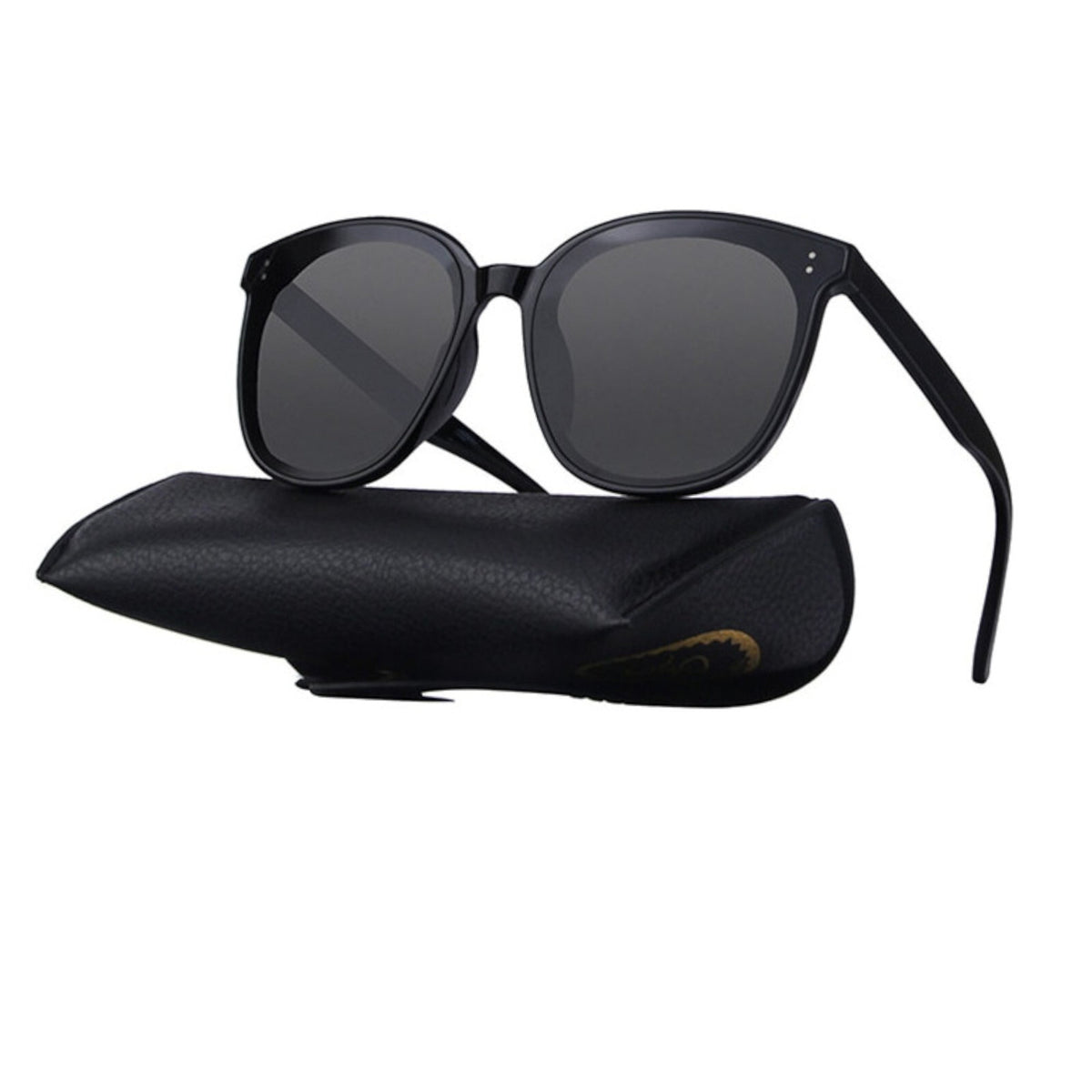 Schwarze Oversized Cat-Eye-Sonnenbrille