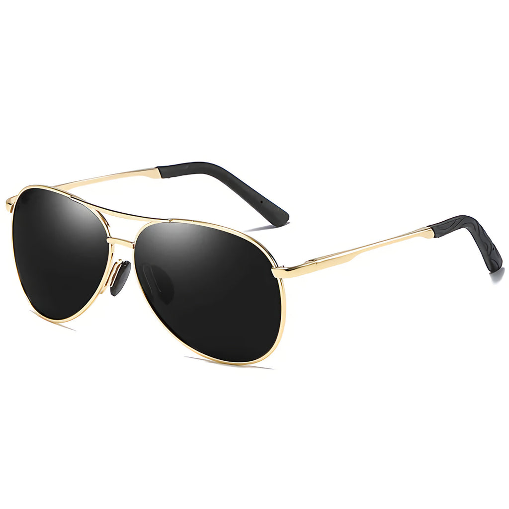 Schwarz-rot-goldene Piloten-Sonnenbrille