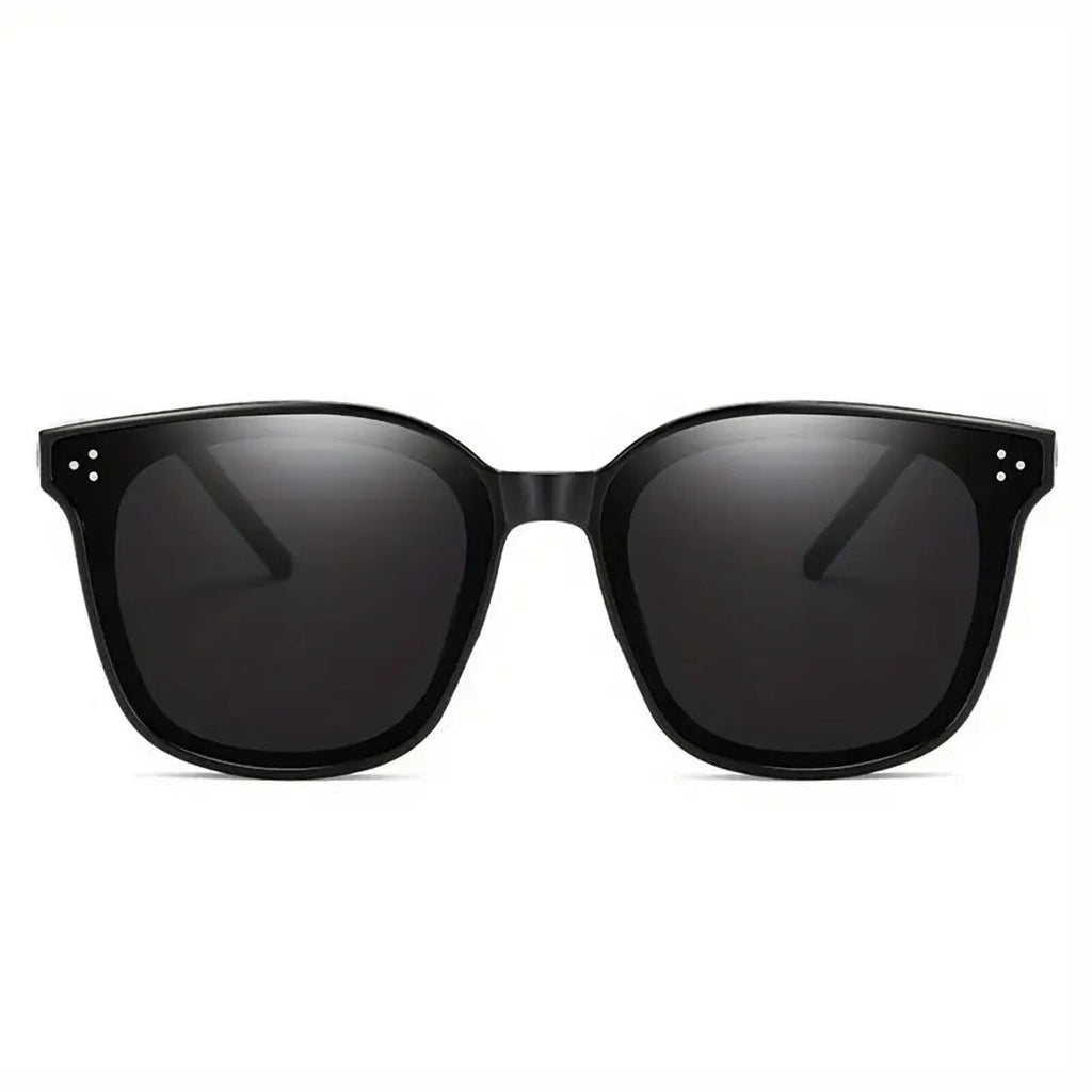 Schwarz-goldene Oversized Designer-Sonnenbrille mit goldenen Applikationen