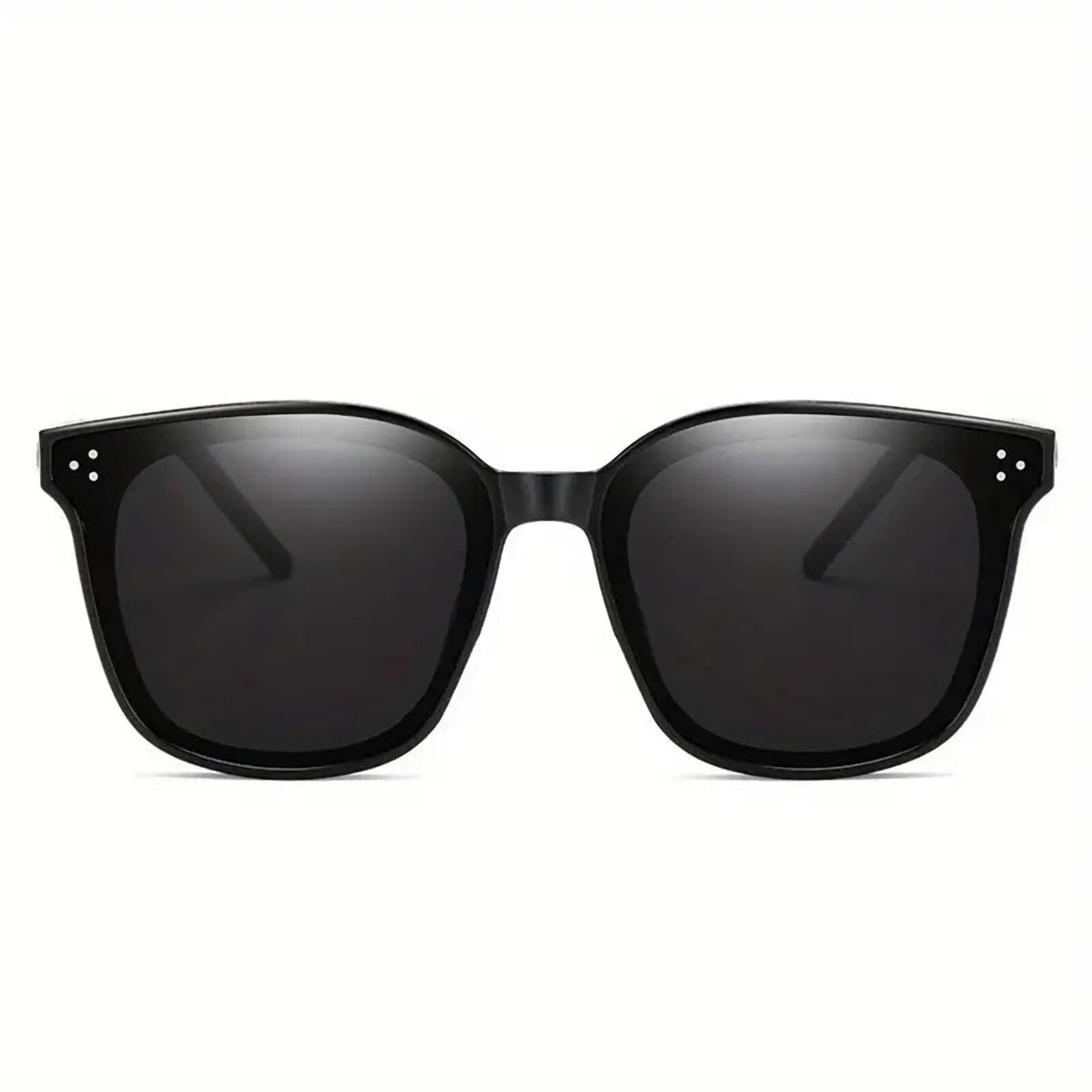 Schwarz-goldene Oversized Designer-Sonnenbrille mit goldenen Applikationen