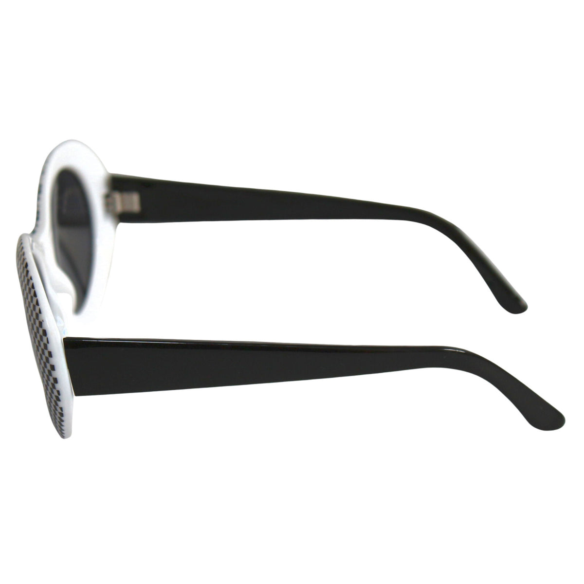Schwarz-weiß karierte Cat-Eye-Partybrille