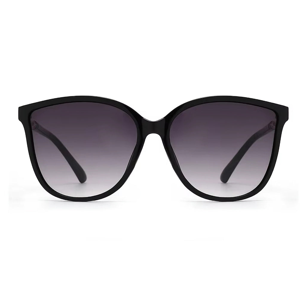 Oversized Cat-Eye-Sonnenbrille Schwarz-Gold