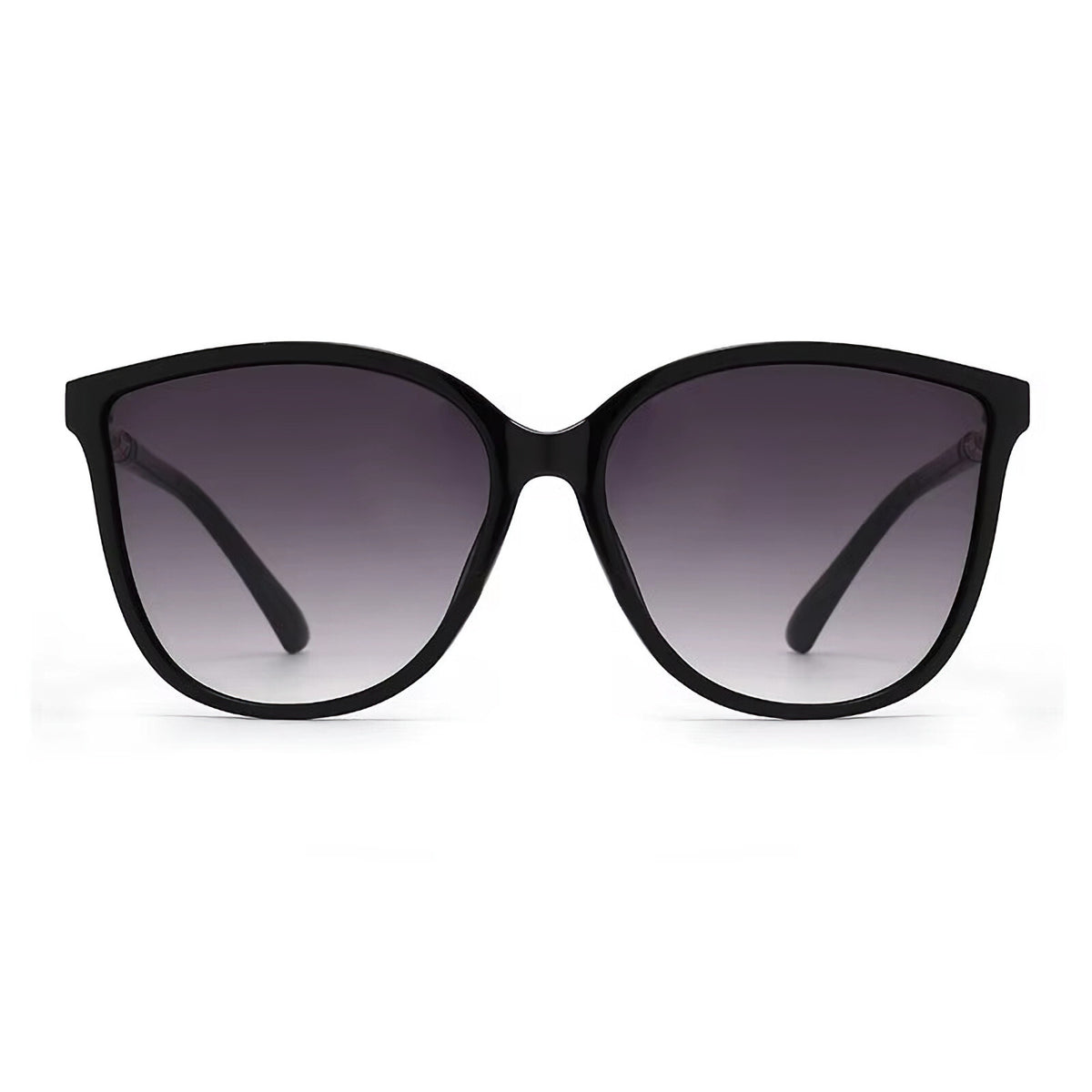 Oversized Cat-Eye-Sonnenbrille Schwarz-Gold