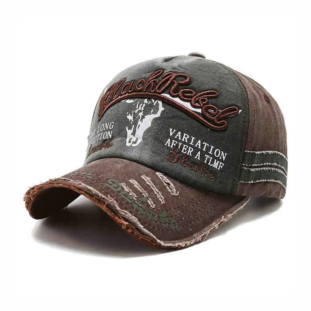 Dunkelbraune Black Rebel Vintage-Basecap