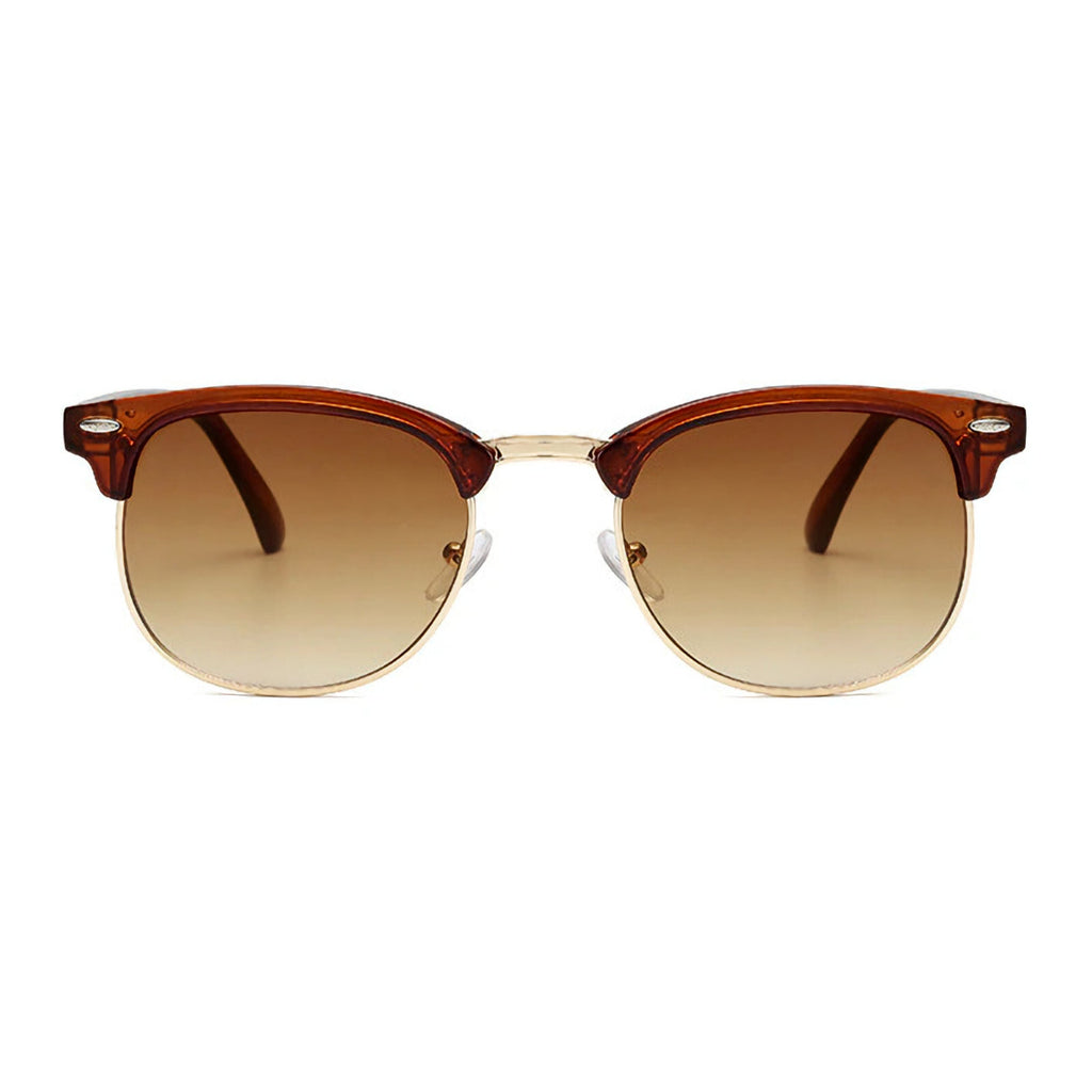 Braune Vintage Unisex-Sonnenbrille