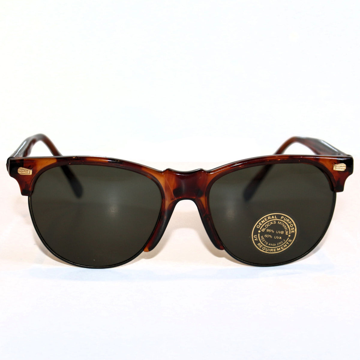 Braune Vintage-Retro-Sonnenbrille im Unisex-Design
